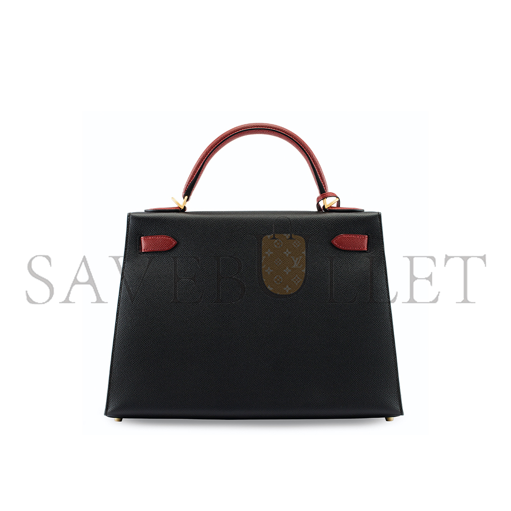 H**mes master black & rouge h epsomkelly 28 gold hardware (28*22*10cm)
